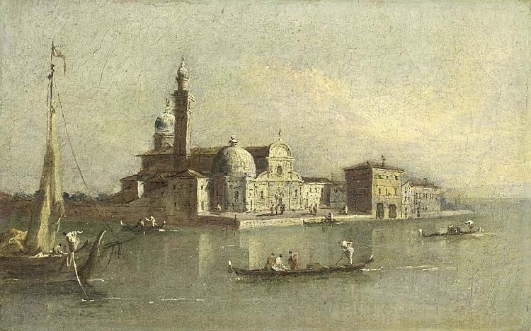 Giacomo Guardi View of the Isola di San Michele in Venice oil painting picture